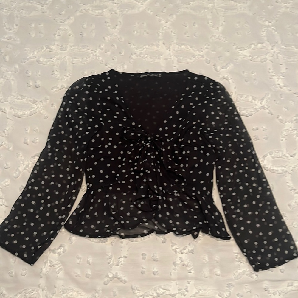 Abercrombie & Fitch XS sheer sleeve top.